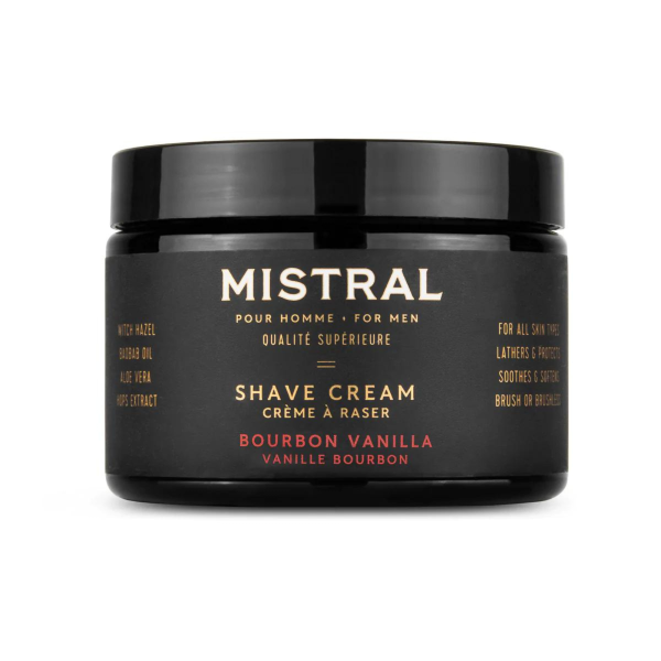Mistral Bourbon Vanilla Shave Cream (9 oz) #10085347 Online Hot Sale
