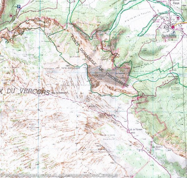 Top 25 map # 3237 OTR (Resistant) - Glandasse & Col de la Croix - High (Vercors PNR, Alps) | IGN Online - Image 5