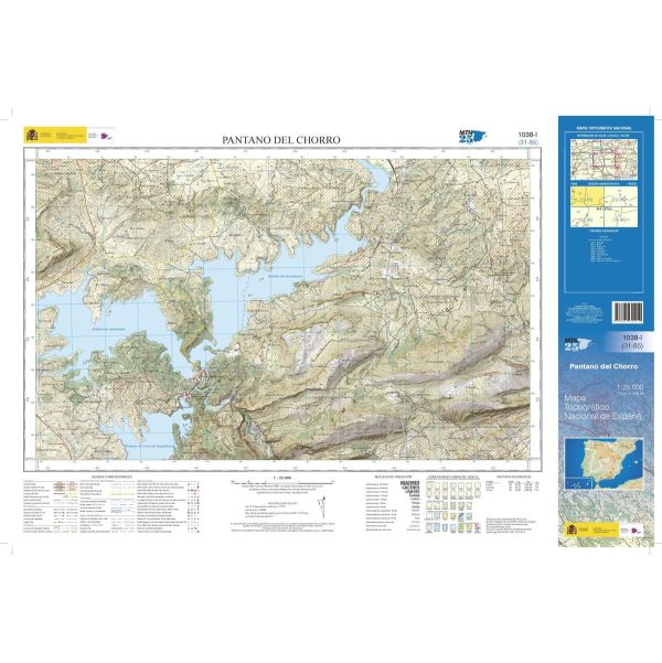 Topographic map of Spain No. 1038.1 - Pantano del Chorro | CNIG - 1:25,000 For Cheap - Image 2