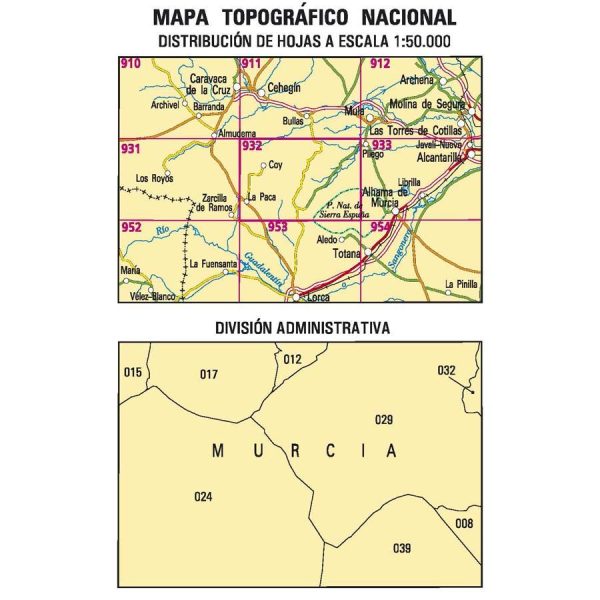 Topographic map of Spain # 0932 - Coy | CNIG - 1:50,000 Online now - Image 3