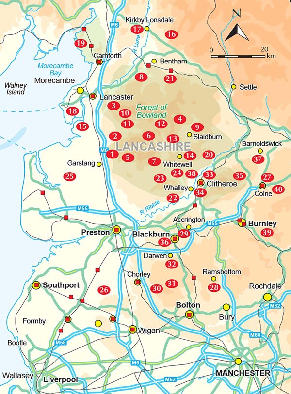 Walking guide (in English) - Lancashire, 40 walks throughout the county including the Forest of Bowland and Ribble Valley | Cicerone Supply - Image 3