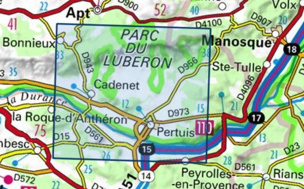 Top 25 map # 3243 OT - Pertuis, Lourmarin & PNR du Lubéron | IGN Cheap - Image 3