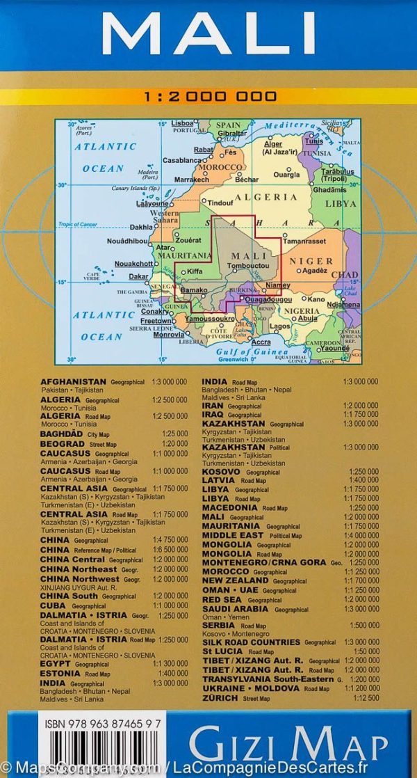 Geographical map - Mali | Gizi Map For Cheap - Image 2