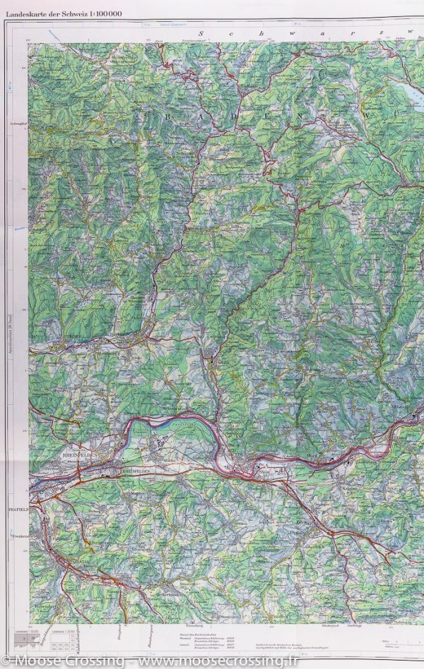 Topographic map # 27 - Boezberg (Switzerland) | Swisstopo - 1 100 000 Fashion - Image 5