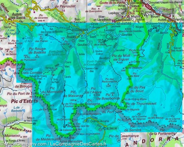 Top 25 map # 2148 OTR (Resistant) - Vicdessos, Pic Estats & Peak of Montcalm (Pyrenees) | IGN Sale - Image 5