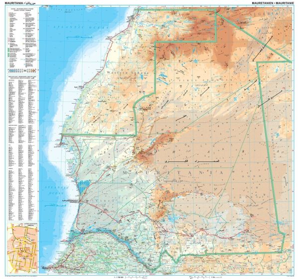 Geographical map - Mauritania and Western Sahara | Gizi Map Sale - Image 3