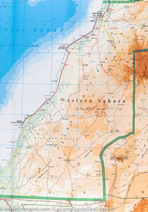 Geographical map - Mauritania and Western Sahara | Gizi Map Sale - Image 4