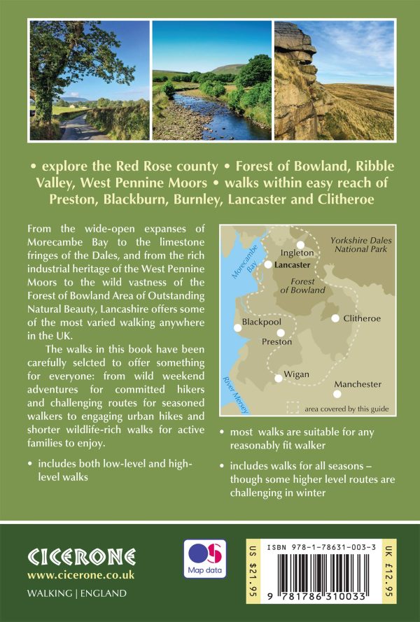 Walking guide (in English) - Lancashire, 40 walks throughout the county including the Forest of Bowland and Ribble Valley | Cicerone Supply - Image 2