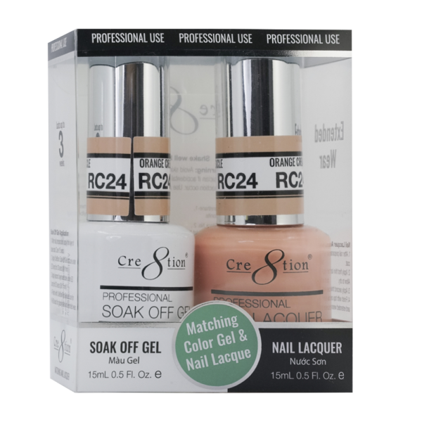 Cre8tion Soak Off Gel Matching Pair Rustic Collection 0.5oz RC24 Supply